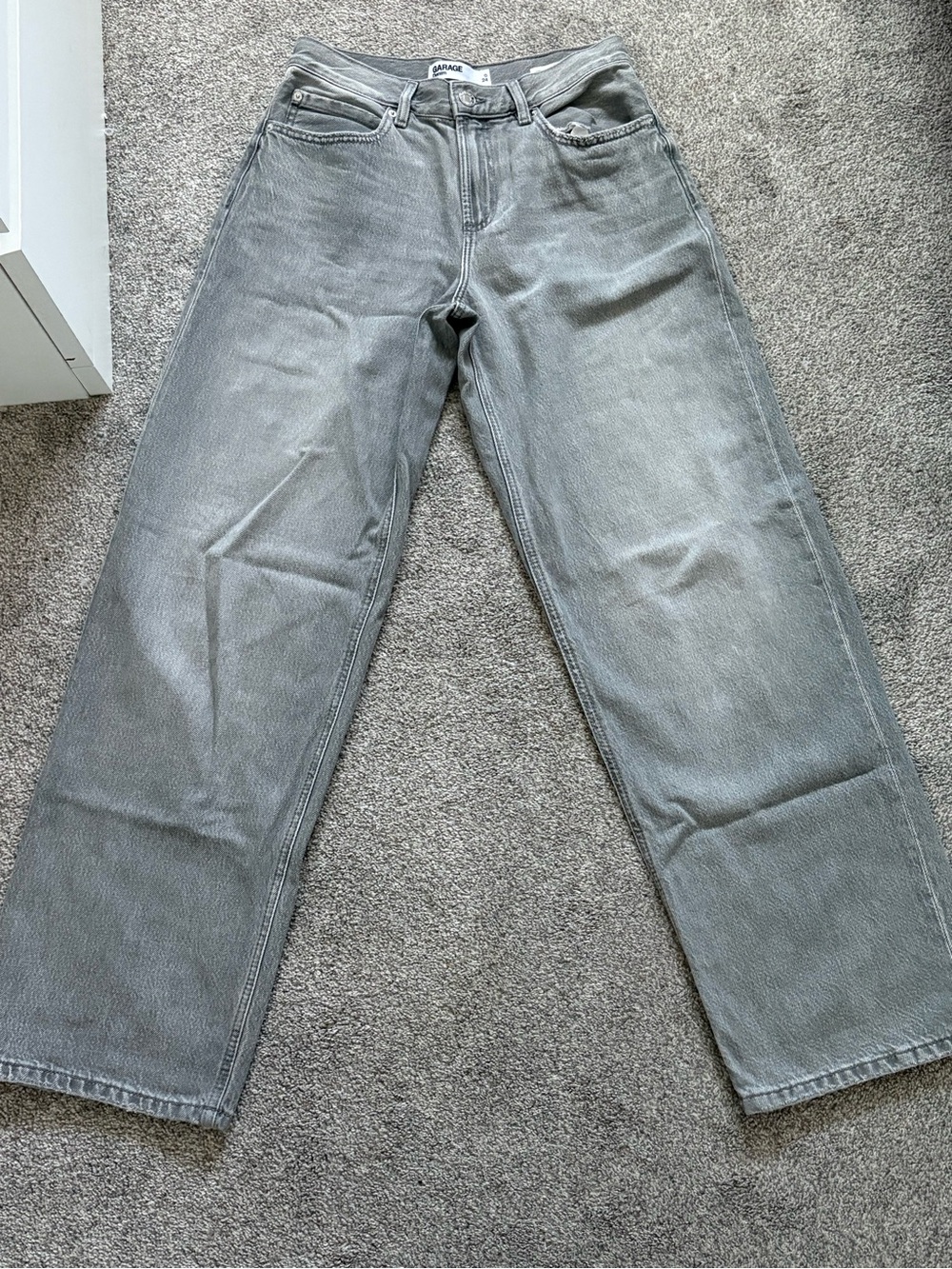 Garage Low Rise Grey Baggy Jeans